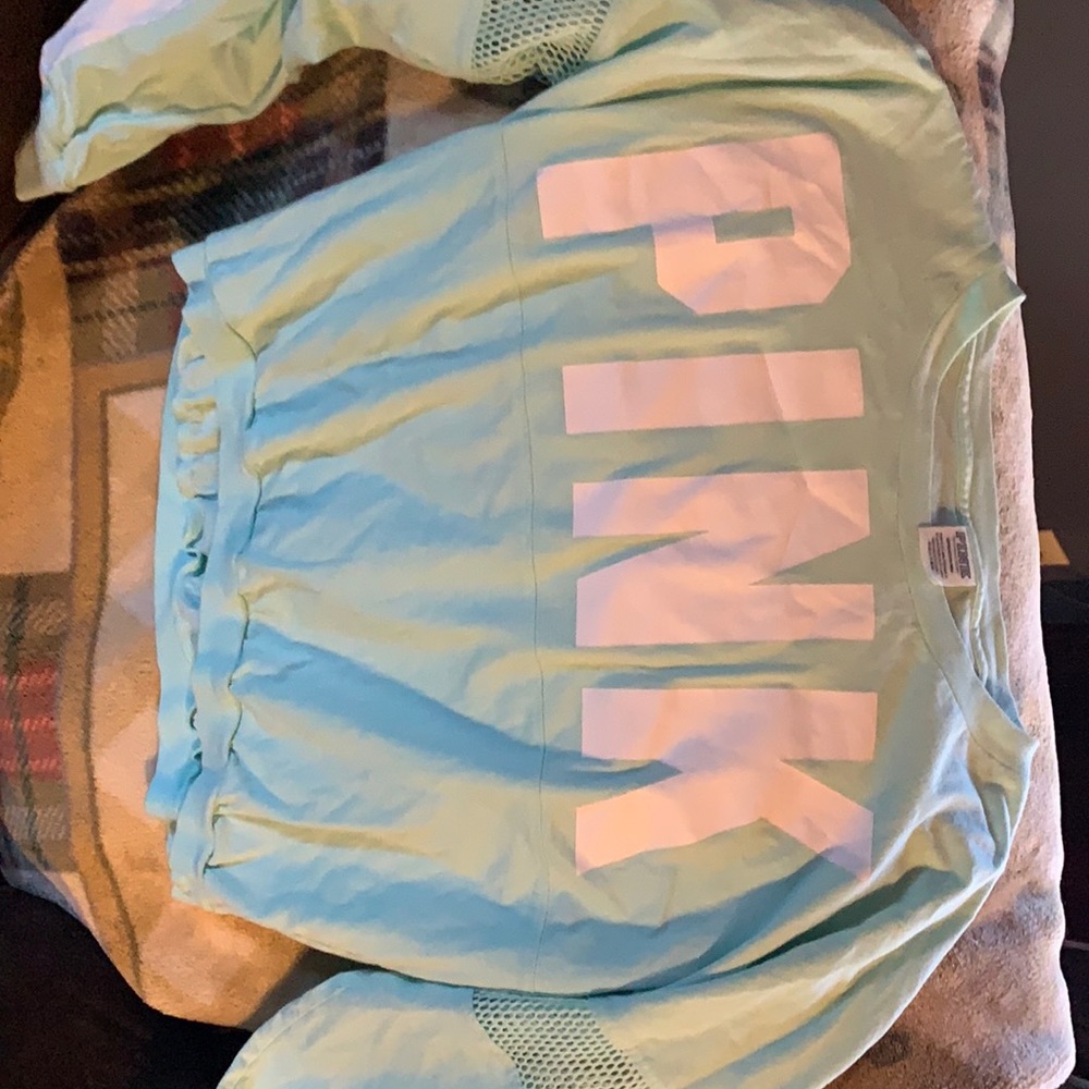 Pink Victoria’s Secret teal long sleeve